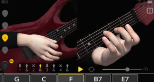 آکوردهای گیتار به صورت سه بعدی با اپلیکیشن - guitar 3D basic chords برای اندروید و ios