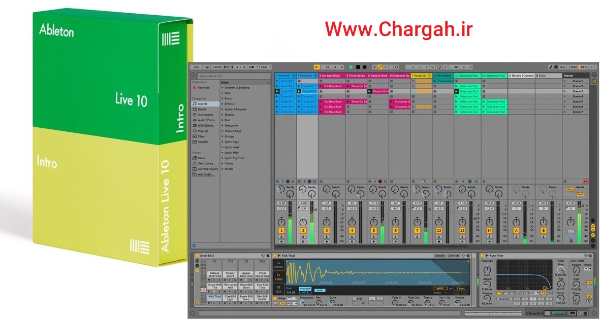 دانلود ابلتون لایو 10 ableton live به همراه دوره رایگان آموزش موسیقی